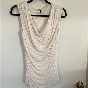 Maurices Cream Drape Blouse